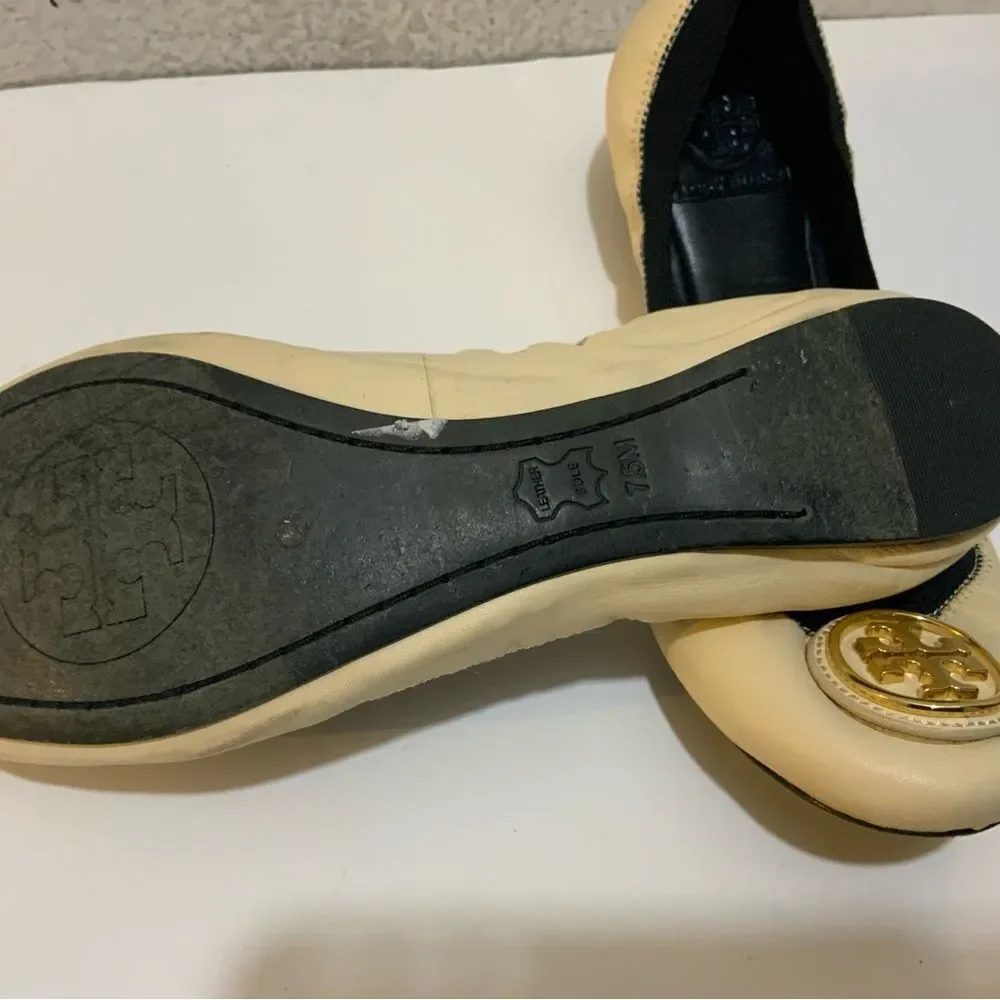 Tory Burch Caroline Women’s Leather Ballet Flats Size 7.5
